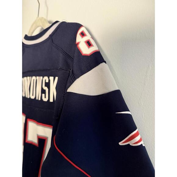 Vintage New England Patriots Jersey Rob Gronkowski #87 NFL Blue Nike Youth M - Picture 10 of 15
